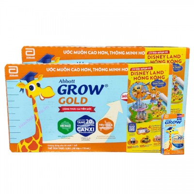 Combo 2 thùng Abbott Grow Gold hộp 110ml cho trẻ từ 1 tuổi Combo 2 thùng Abbott Grow Gold hộp 110ml cho trẻ từ 1 tuổi