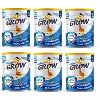 Thùng Sữa bột dinh dưỡng Abbott Grow 3, 1-2 tuổi
