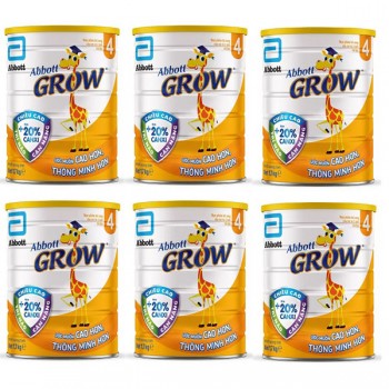 Thùng Sữa bột  Abbott Grow 4 lon 1.7kg cho trẻ từ 2 tuổi
