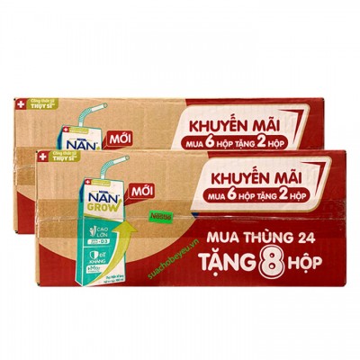 Combo 2 thùng Sữa Nan Grow hộp 180ml