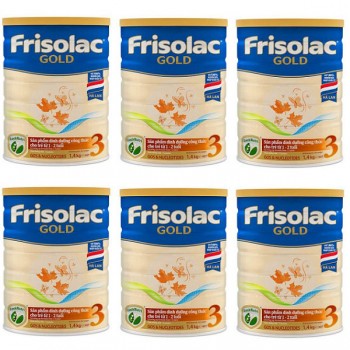 Thùng sữa Frisolac Gold số 3 lon 1,4kg cho trẻ từ 1-2 tuổi