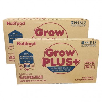 Combo 2 thùng sữa Nuti Grow Plus + Đỏ hộp 110ml