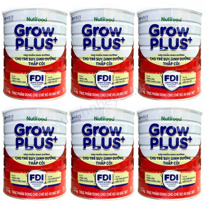 Thùng Sữa bột Nuti Grow Plus+ Đỏ 1+ lon 1.5kg cho trẻ từ 1-2 tuổi Thùng Sữa bột Nuti Grow Plus+ Đỏ 1+ lon 1.5kg cho trẻ từ 1-2 tuổi
