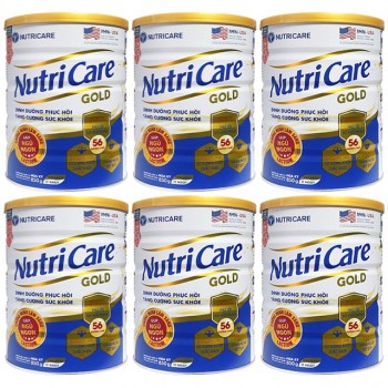 Thùng sữa NutriCare Gold 6 lon 850g dinh dưỡng cho người lớn