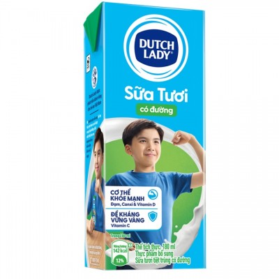 Sữa tươi Cô Gái Hà Lan có đường hộp 180ml