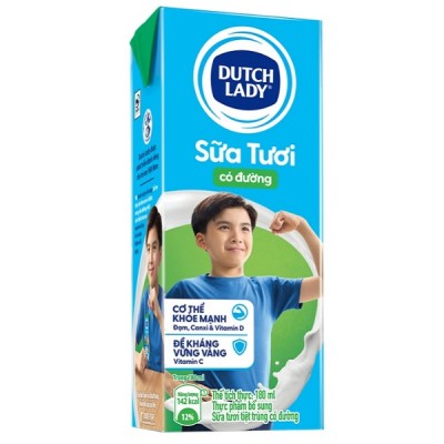 Combo 2 thùng Sữa tươi Cô Gái Hà Lan có đường hộp 180ml