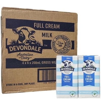 Sữa tươi Nguyên kem Devondale Úc hộp 200ml