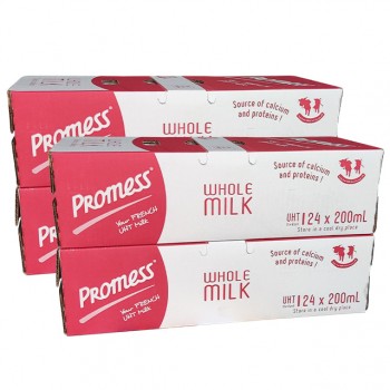 Combo 4 thùng sữa tươi nguyên kem Promes Pháp hộp 200ml