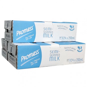 Combo 3 thùng sữa tươi Pháp Promes ít béo hộp 200ml