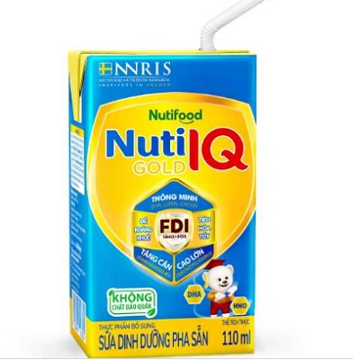 Sữa pha sẵn Nuti IQ Gold hộp 110ml trẻ từ 1 tuổi