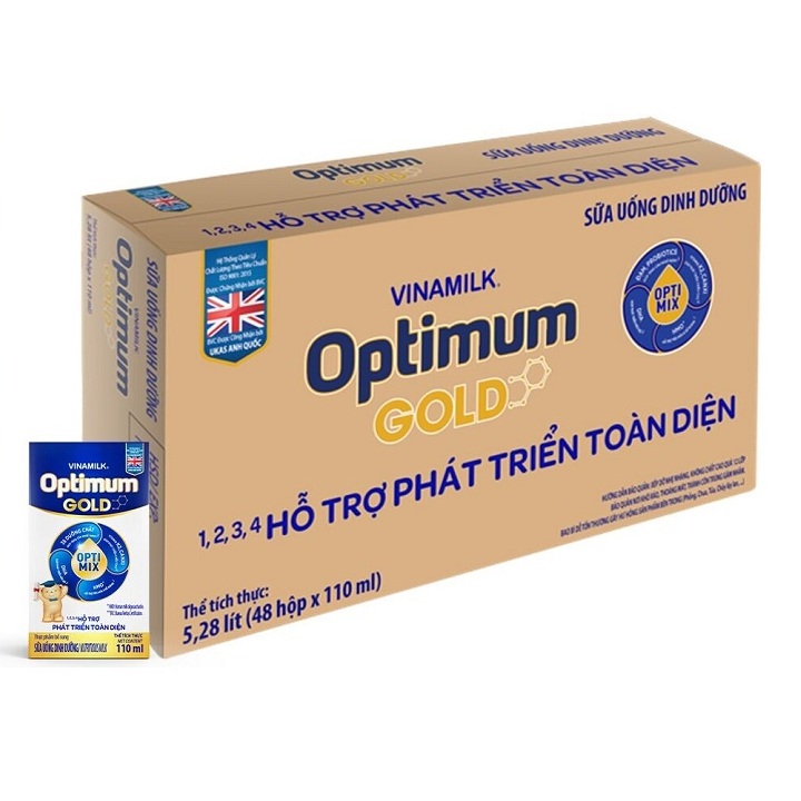 Sữa bột pha sẵn Optimum Gold hộp 110ml cho trẻ từ 1 tuổi