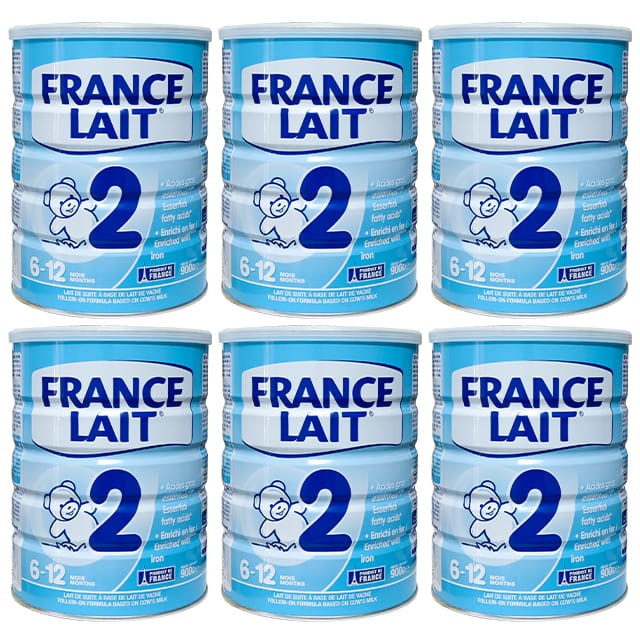 Thùng sữa France Lait số 2 lon 900g cho trẻ 6-12 tháng tuổi