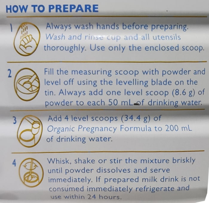 Sữa Bellamy's Organic Úc cho mẹ mang thai lon 900g