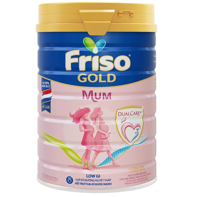 sữa cho mẹ mang thai friso mum gold hương cam lon 900g