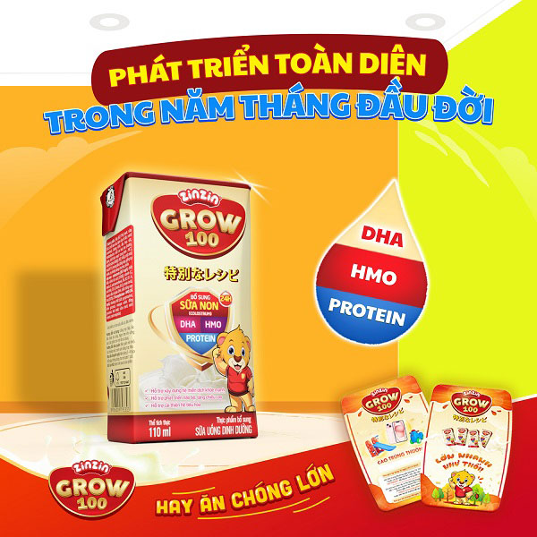 Sữa ZinZin Grow 100