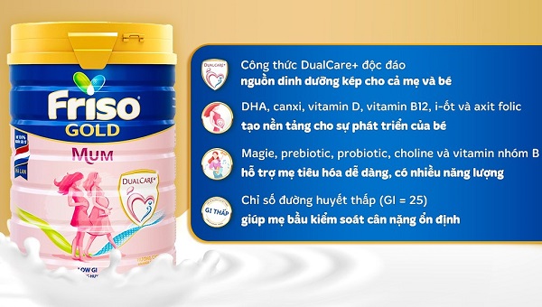 Sữa Frisomum Gold cho mẹ mang thai