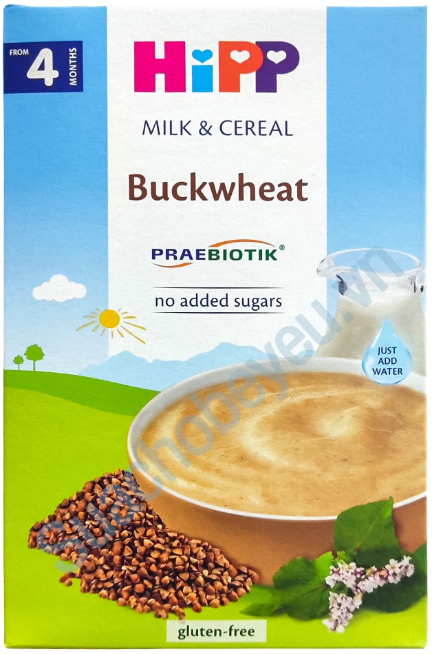 bột ăn dặm Hipp sữa kiều mạch Buckwheat bé từ 4 tháng