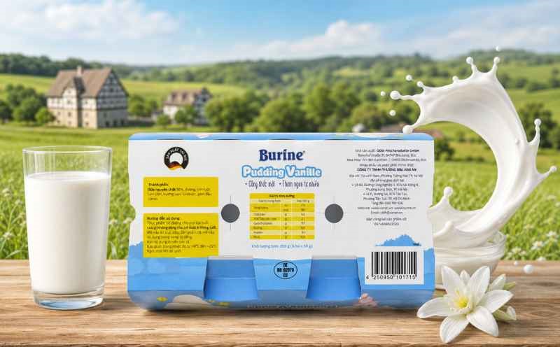 Pudding Burine vị chuối cho bé từ 6 tháng