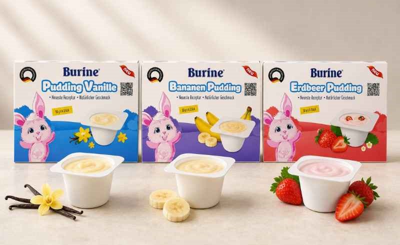 Pudding Burine vị chuối cho bé từ 6 tháng