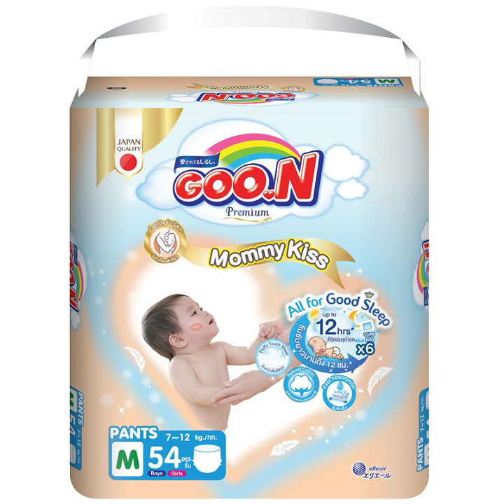 Tã quần Goon mommy kiss size M 54 miếng cho trẻ 7-12kg.