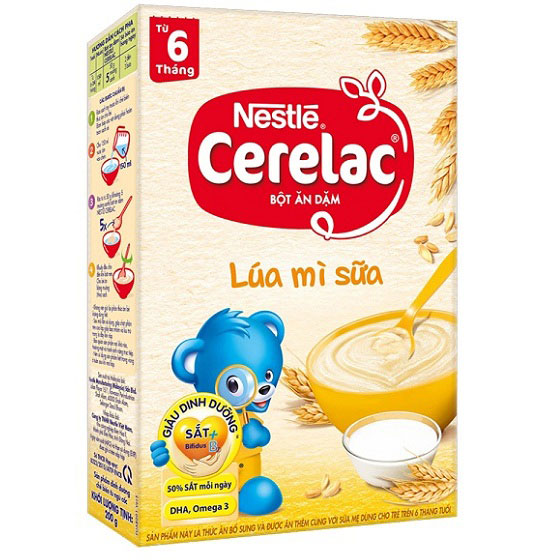 Bột Ăn Dặm Cerelac Lúa Mì Sữa 200g