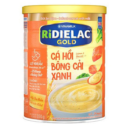 Bột Ăn Dặm Ridielac Gold vị Cá Hồi, Bông Cải Xanh