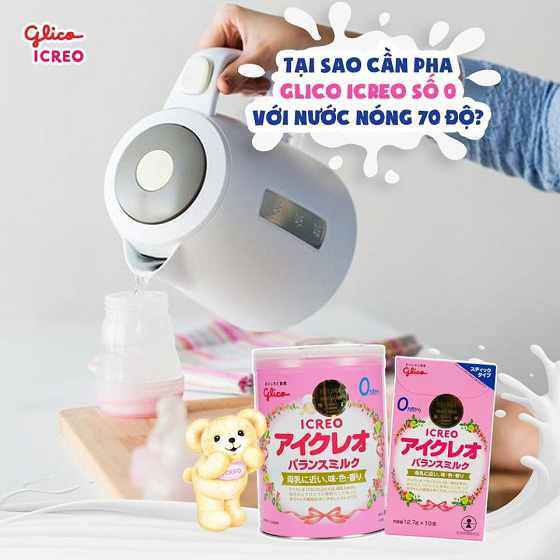 sữa glico icreo số 0 lon 800g cho trẻ 0-12 tháng nội địa nhật bản