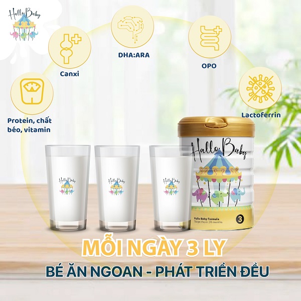 Chương trình khuyến mãi sữa Hallo Baby nhập khẩu Đan Mạch