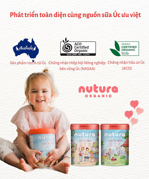 Chương trình khuyến mãi sữa Nutura Organic Úc