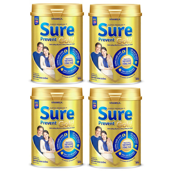 sữa vinamilk Sure Prevent Gold lon 900g dinh dưỡng cho người lớn