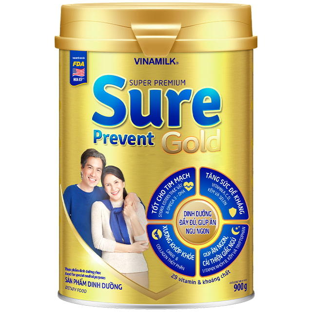 sữa vinamilk Sure Prevent Gold lon 900g dinh dưỡng cho người lớn