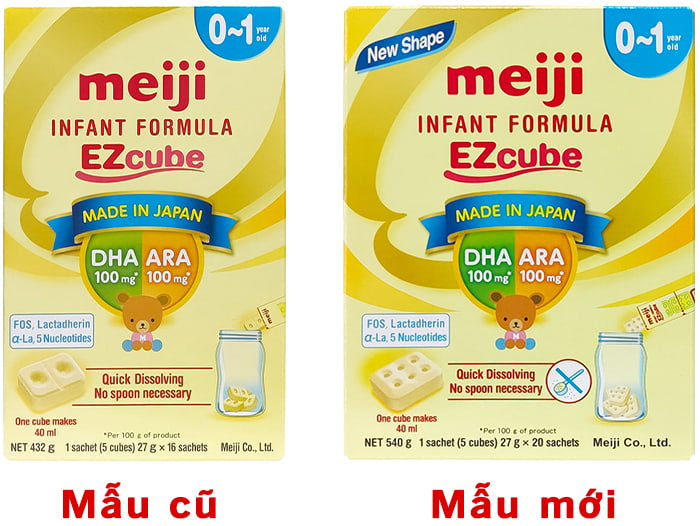 Sữa Meiji infant formula dạng thanh nhập khẩu cho trẻ từ 0-1 tuổi