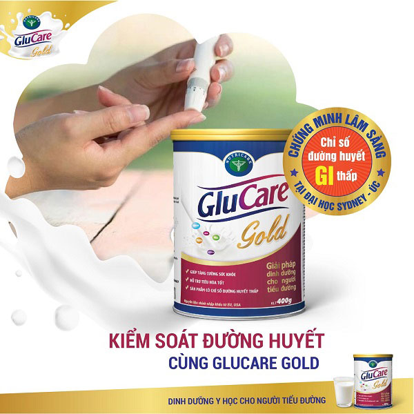 Sữa bột GluCare Gold cho người tiểu đường lon 900g