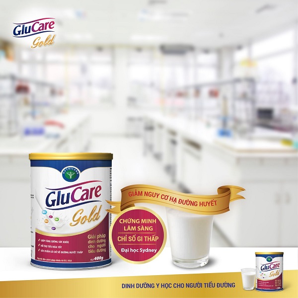 Sữa bột GluCare Gold cho người tiểu đường lon 900g