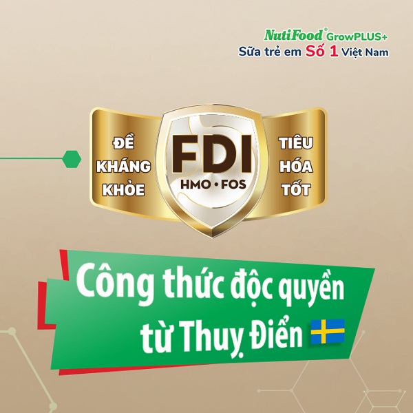 Sữa NutiFood Grow Plus+ Đỏ 1+ lon 1.5kg cho trẻ từ 1-2 tuổi