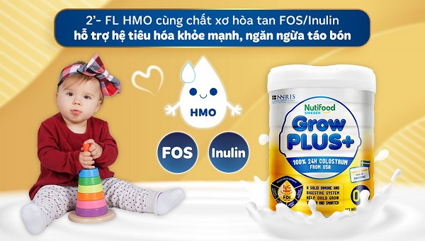 Sữa bột Nutifood Grow Plus Vàng 0+ lon 800g cho trẻ từ 0-12 tháng