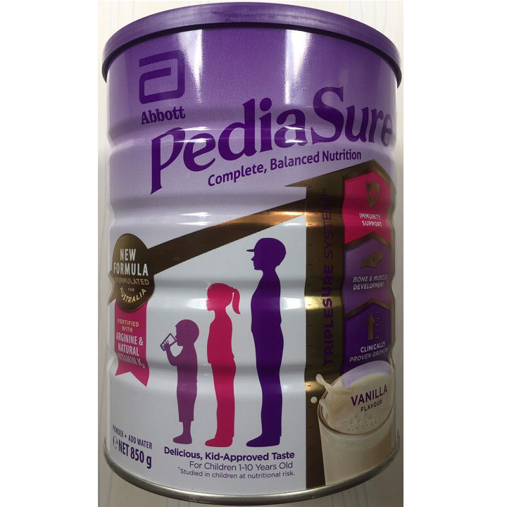 sữa pediasure úc lon 850g cho trẻ biếng ăn 1-10 tuổi