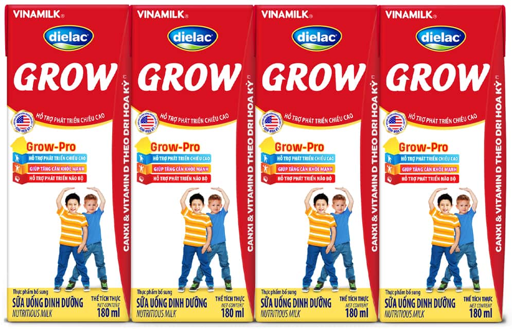 Sữa bột pha sẵn Dielac Grow hộp 180ml cho trẻ từ 1 tuổi
