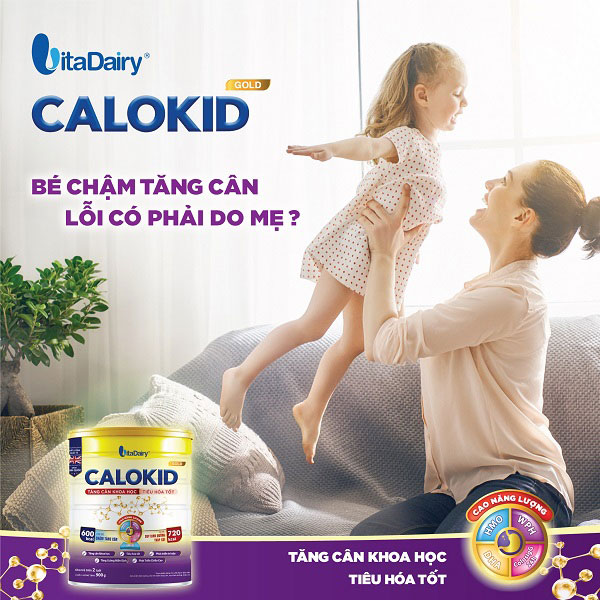 Sữa Calokid Gold lon 900g tăng cân khoa học cho trẻ 1-10 tuổi