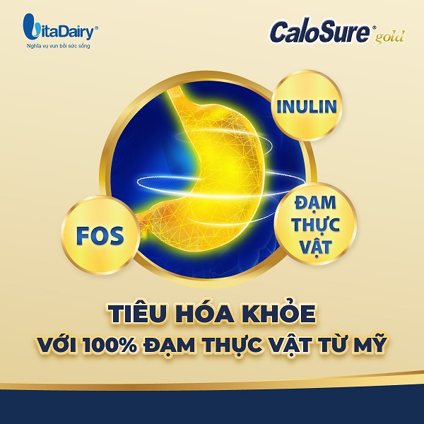 Sữa Calosure Gold Ít Đường lon 900g cho người lớn tuổi