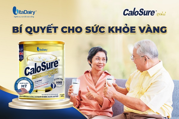 Sữa Calosure Gold Ít Đường lon 900g cho người lớn tuổi
