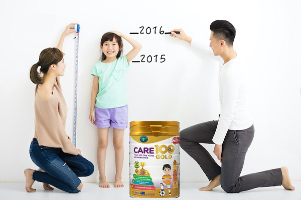Sữa Care 100 Gold cho trẻ biếng ăn 1-10 tuổi lon 900g