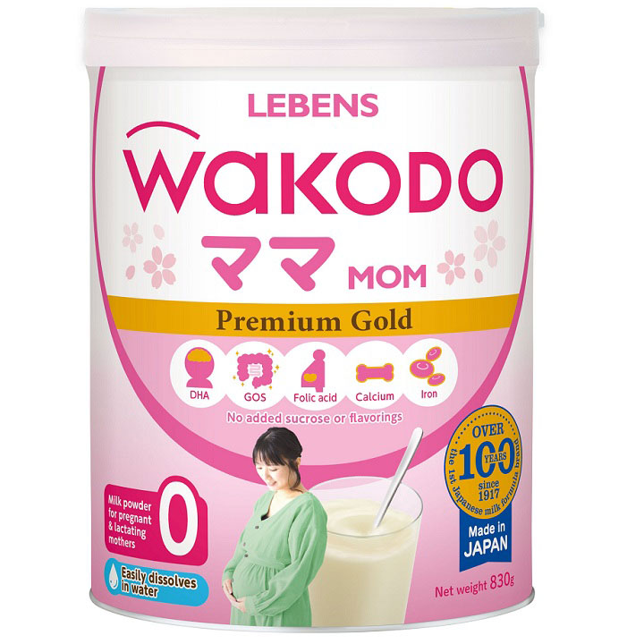 Sữa cho mẹ bầu Wakodo Mom lon 830g nhập khẩu Nhật Bản