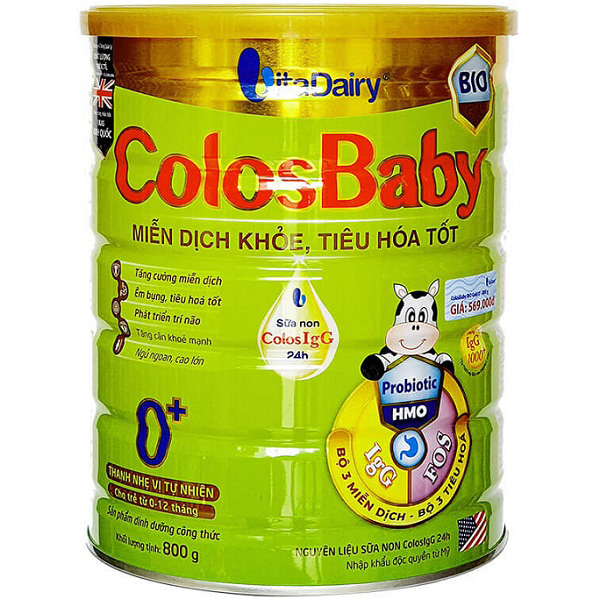 Sữa ColosBaby BIO 0+ lon 800g cho trẻ 0-12 tháng