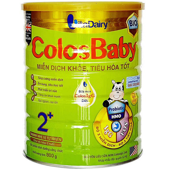 Sữa ColosBaby BIO Gold 2+ lon 800g cho trẻ trên 2 tuổi
