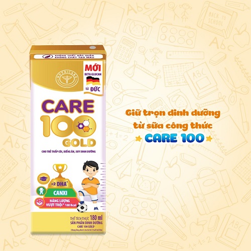 Sữa Care 100 Pedia hộp 180ml cho trẻ chậm tăng cân