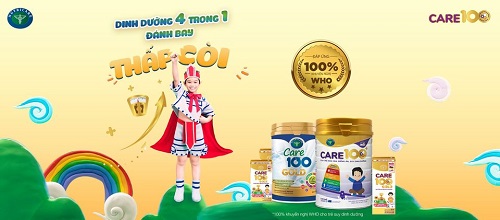 Sữa Care 100 Pedia hộp 180ml cho trẻ chậm tăng cân