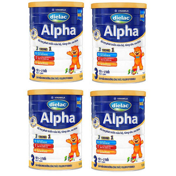 sữa Dielac alpha số 3 lon 1.5kg cho trẻ 1-2 tuổi