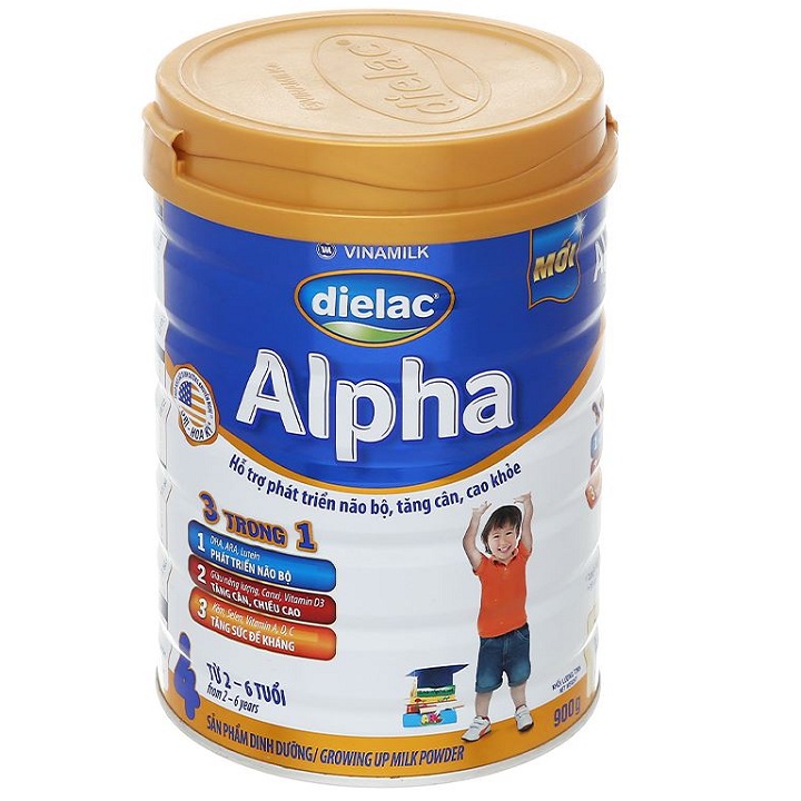 sữa Dielac Alpha số 4 lon 900g cho trẻ 2-6 tuổi