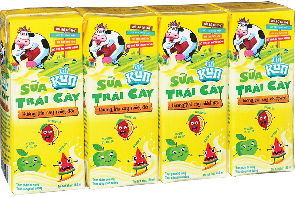 Sữa Lif Kun Hương Trái Cây Nhiệt Đới  hộp 180ml